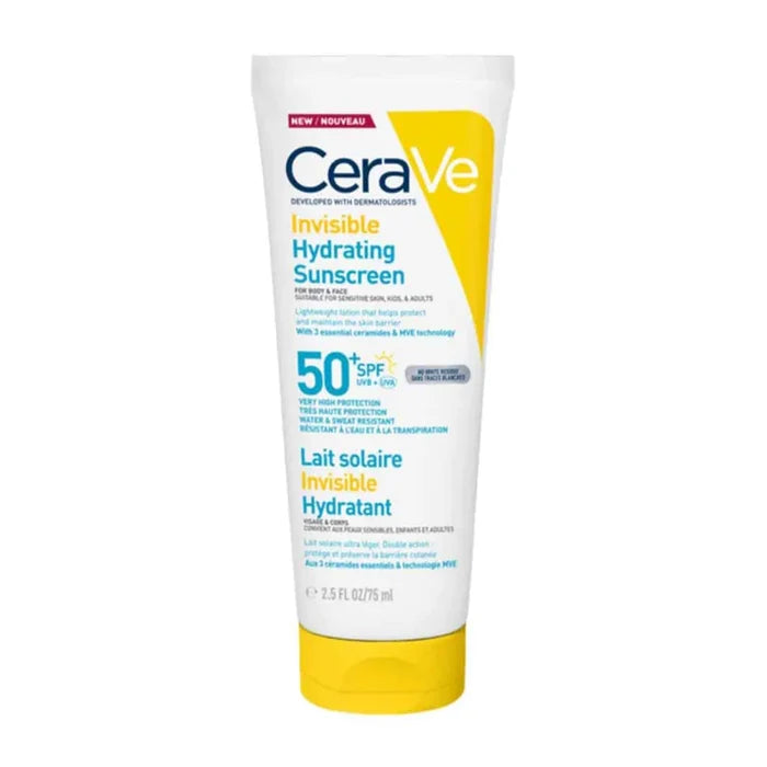 Cerave Invisible Hydrating Sunscreen Spf50 Body & Face 177ml - 75ml
