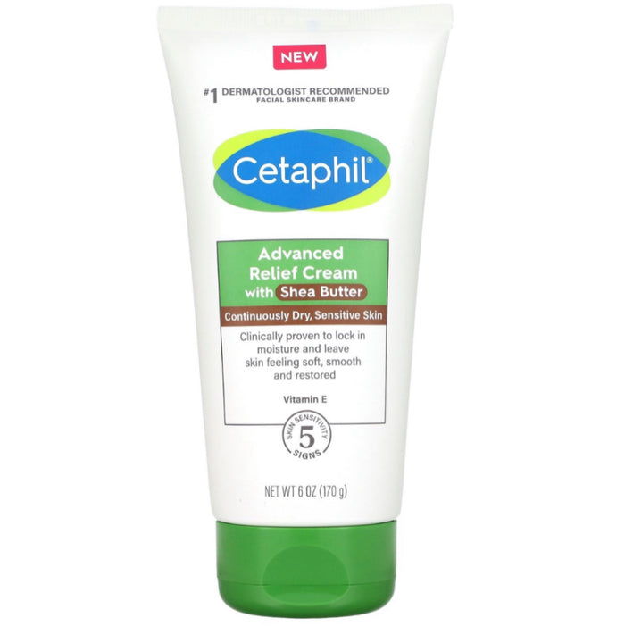 Cetaphil Advanced Relief Cream With Shea Butter كريم ترطيب الجسم المطور بزبدة الشيا