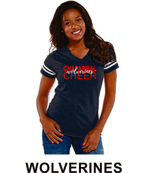Chap Cheer Football Tee- Matte or Glitter
