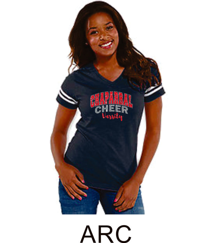Chap Cheer Football Tee- Matte or Glitter
