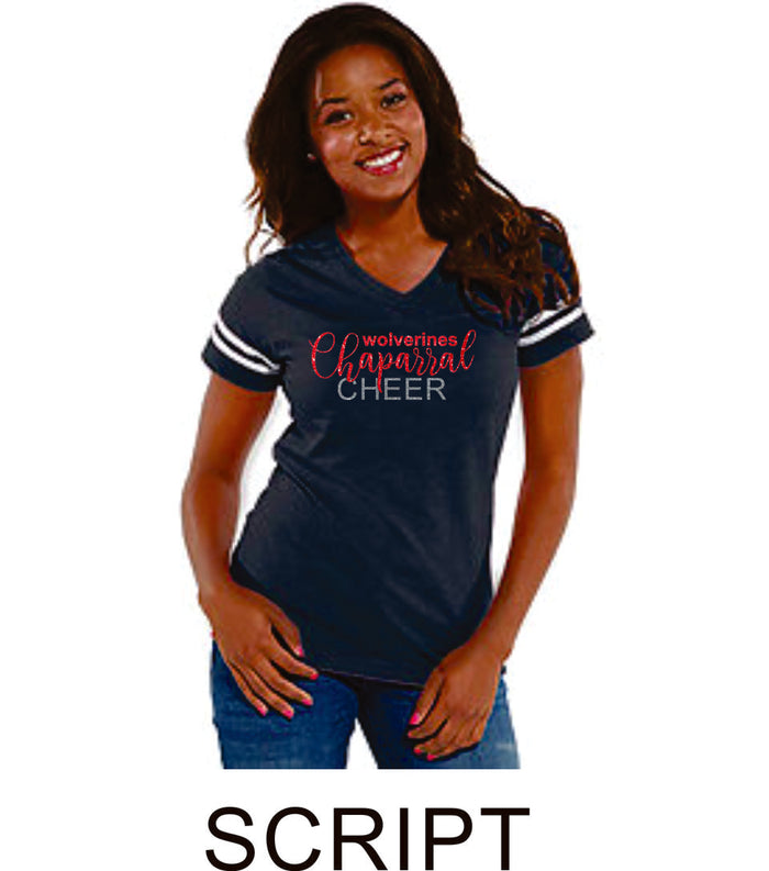 Chap Cheer Football Tee- Matte or Glitter