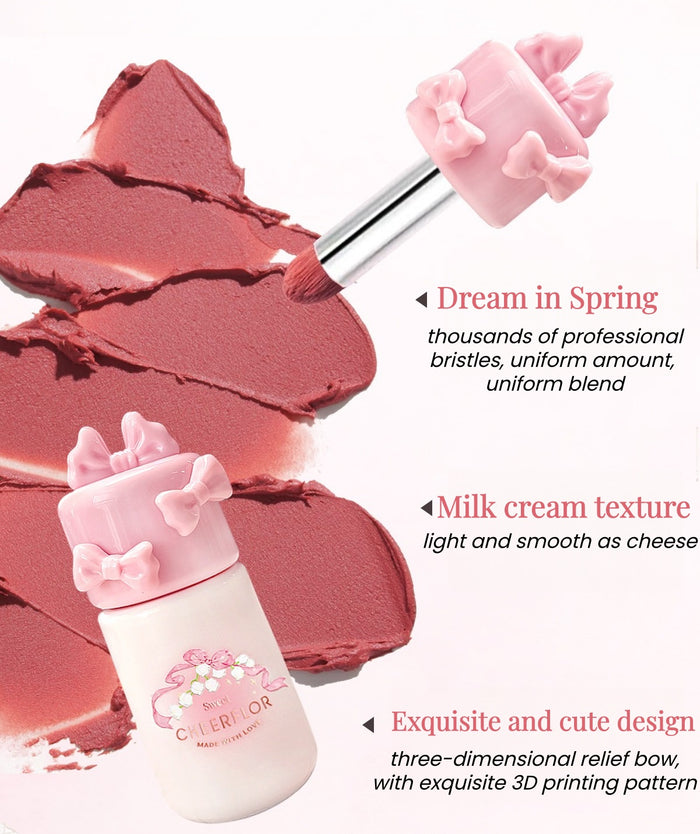CHEERFLOR Girl's Bowknot Collection Velvet Matte Multi-use Makeup Cream T5562