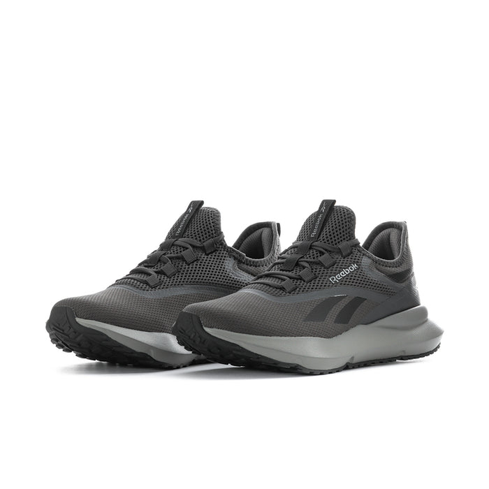 Men's Reebok lace-up sneakers, dark grey upper with white midsole and treaded outsole