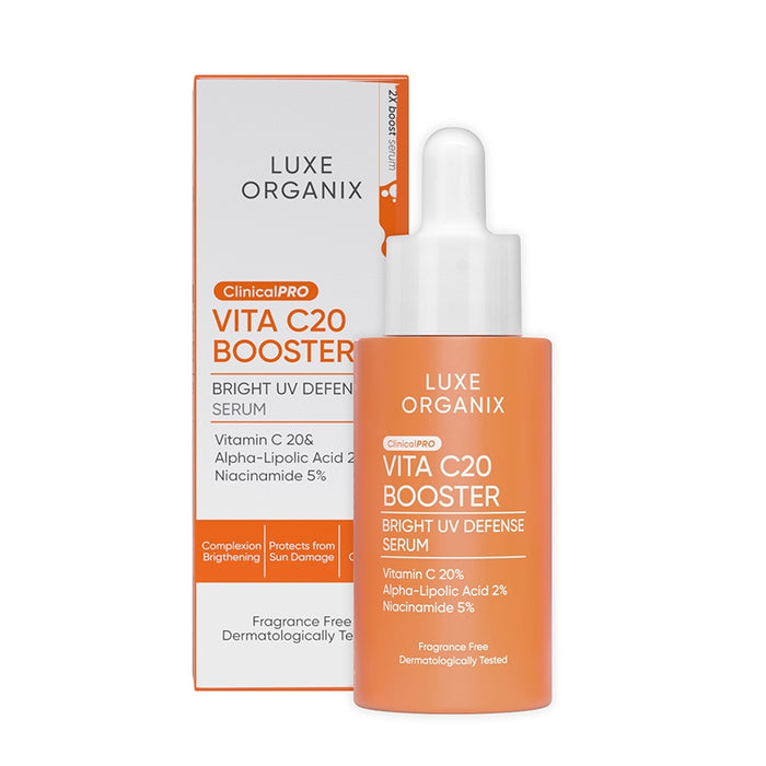 ClinicalPRO Vita C20 Booster Serum + Retinol Radiance Overnight Botox Serum Bundle