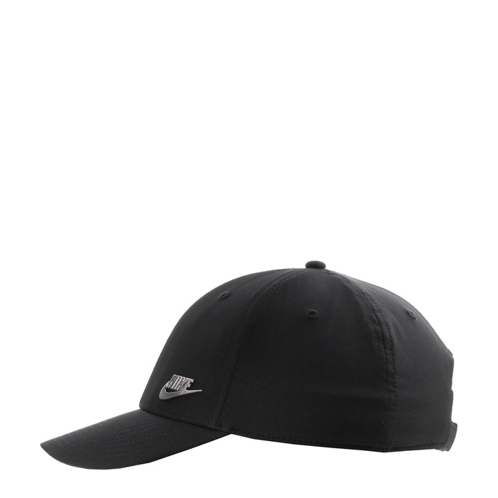 Black Nike cap with swoosh logo on side and curved brim