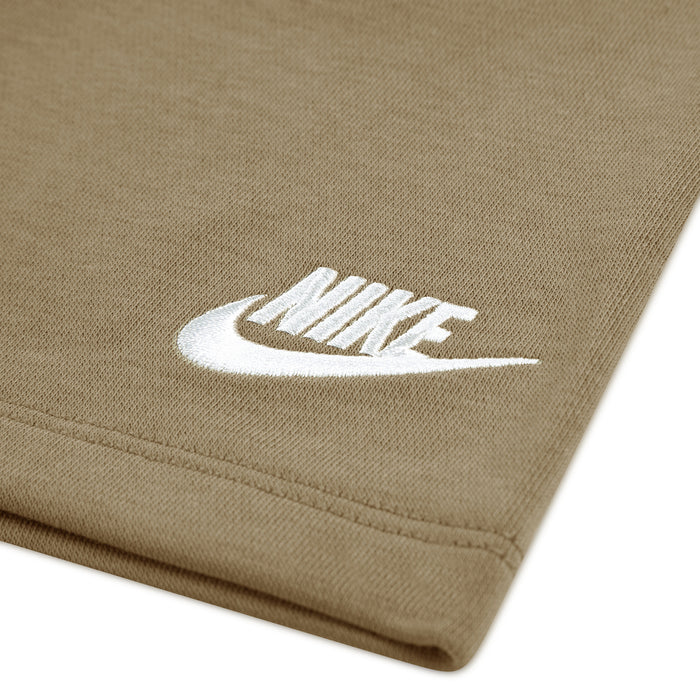 Beige knit fabric with NIKE logo on the shorts hem