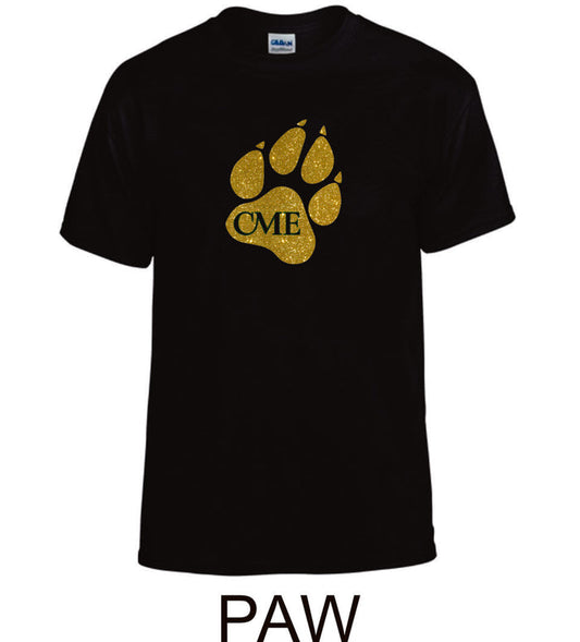 CME Paw Design Basic Tee- Matte or Glitter
