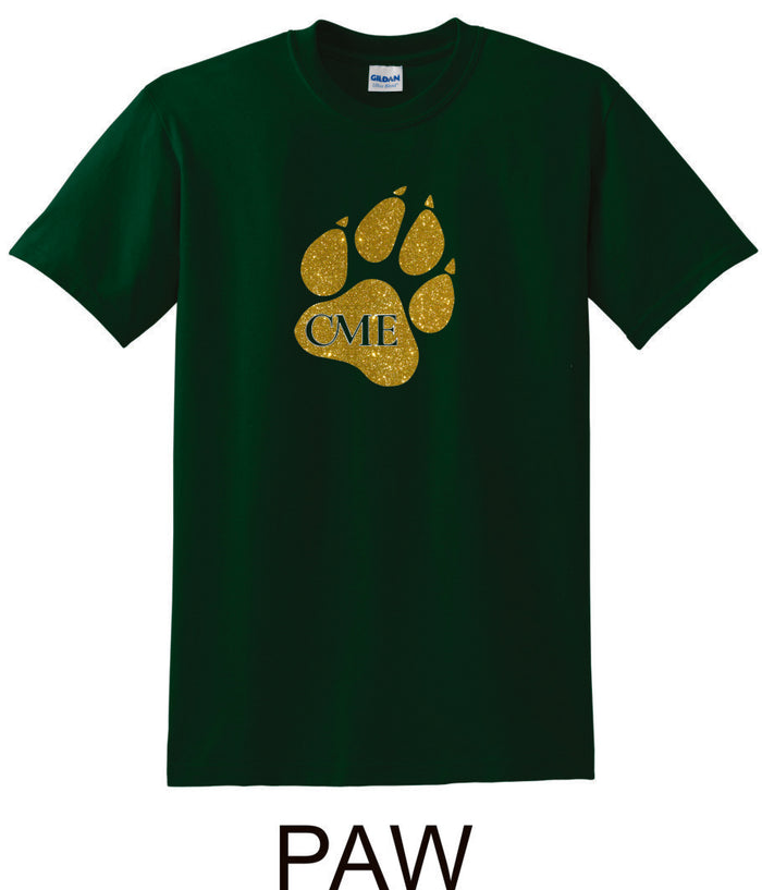 CME Paw Design Basic Tee- Matte or Glitter