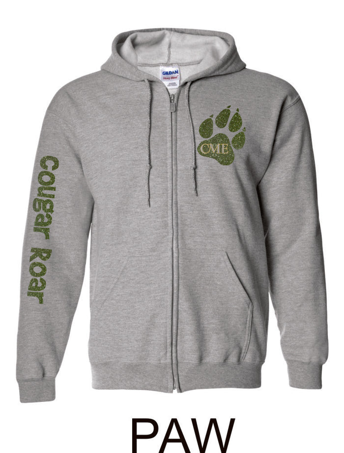 CME Zip Up Hoodie-2 Designs- Matte or Glitter