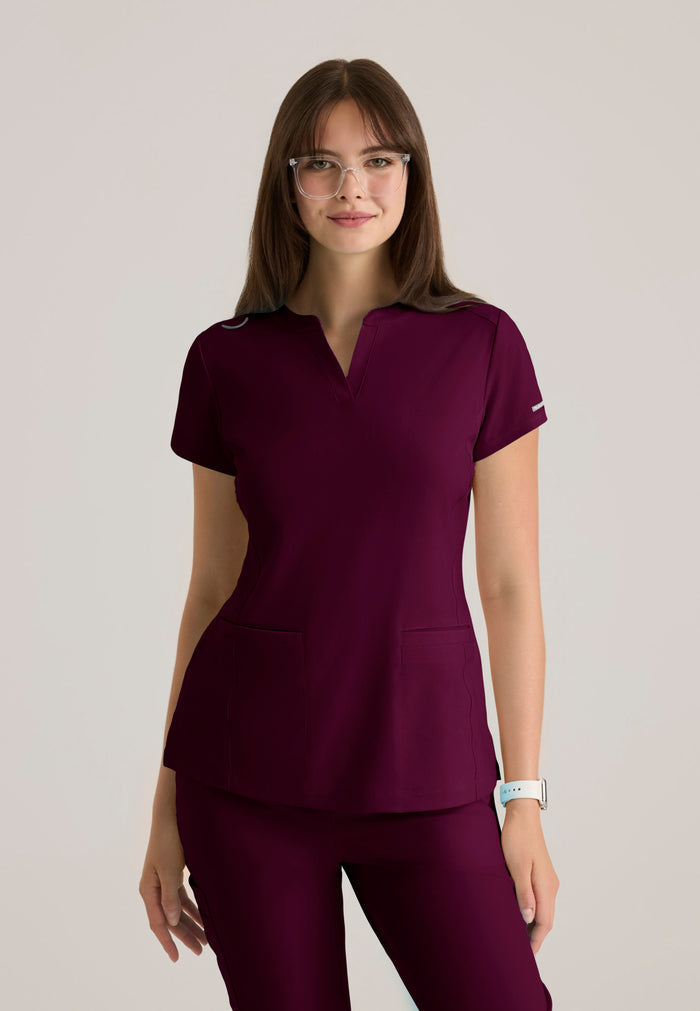 Coast Top - Wine - Grey's Anatomy Scrubs