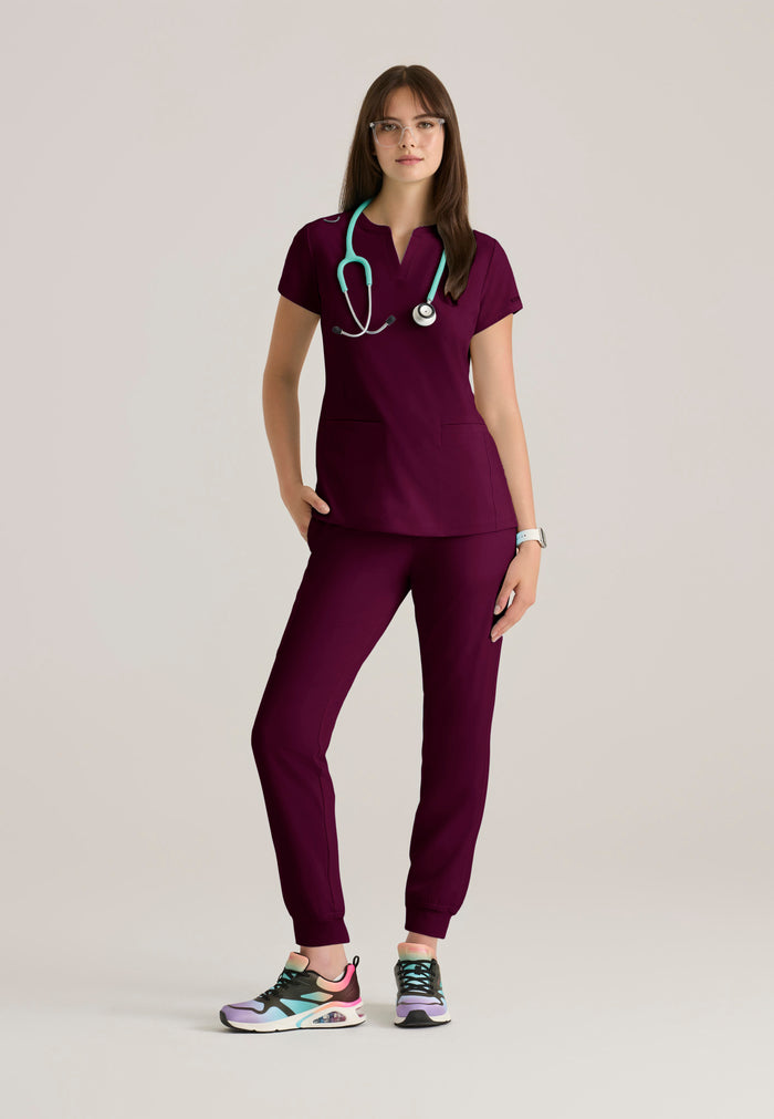 Coast Top - Wine - Grey's Anatomy Scrubs
