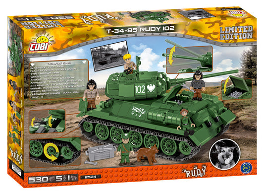 Cobi-2524-T34/85 RUDY 102 (Limited Edition)medium tank(530pcs)