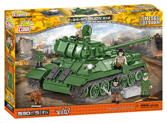 Cobi-2524-T34/85 RUDY 102 (Limited Edition)medium tank(530pcs)