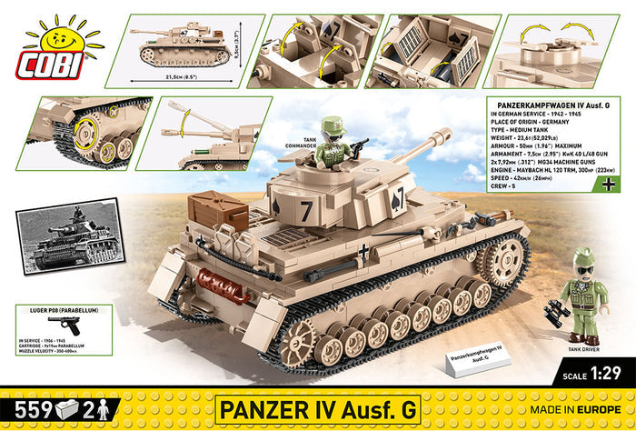 COBI 2546 Armored Car IV Ausf.g Ein Middle German Tank Construction(559PCS)