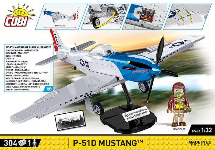 COBI WW2 5719 - P-51D Mustang(292PCS)