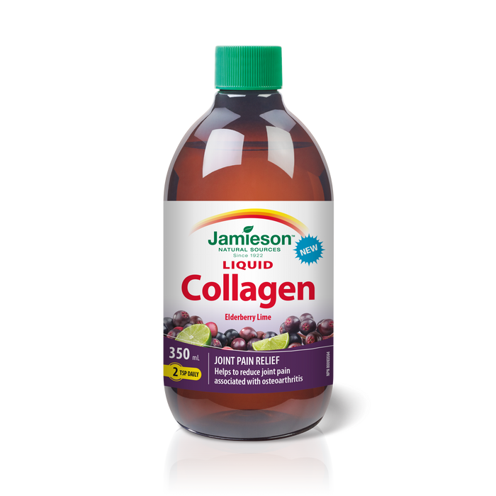 31000962 Jamieson Collagen Liquid 1,200 mg, Elderberry Lime, 350 mL 9216_LiquidCollagen_Bottle_EN