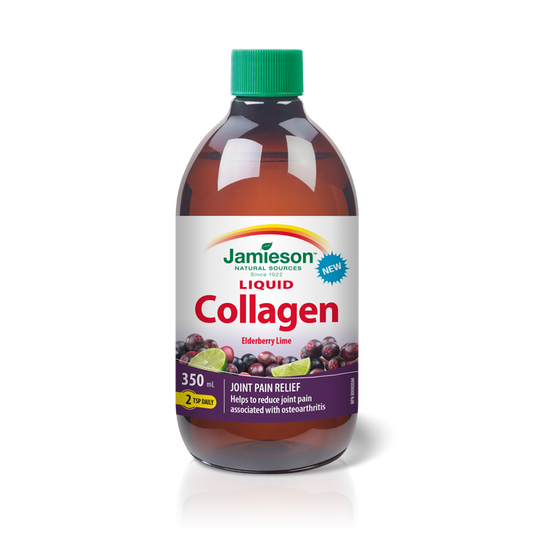 31000962 Jamieson Collagen Liquid 1,200 mg, Elderberry Lime, 350 mL 9216_LiquidCollagen_Bottle_EN
