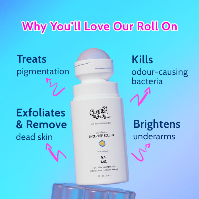 Daily Exfoliation Trio | Aqua & Fragrance Free Underarm Roll On & Exfoliating Body Wash
