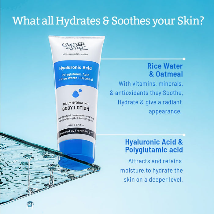 Daily Hydrating Body Lotion with Hyaluronic Acid - 200 ml | Pack of 2
