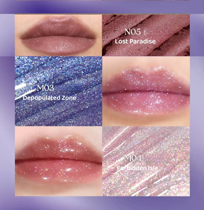 DE'LANCI Otherworldly Gothic Airy Matte & Mirror Lip Gloss T5869