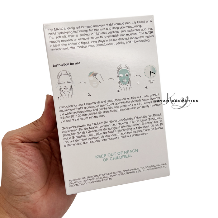 Dermaroller 玻尿酸面膜10片IntensiveHyaluronic Moisturizer MASK 蠶絲面膜十片裝