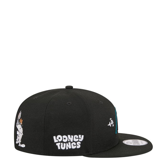 Black baseball cap with Looney Tunes text and small Bugs Bunny side art