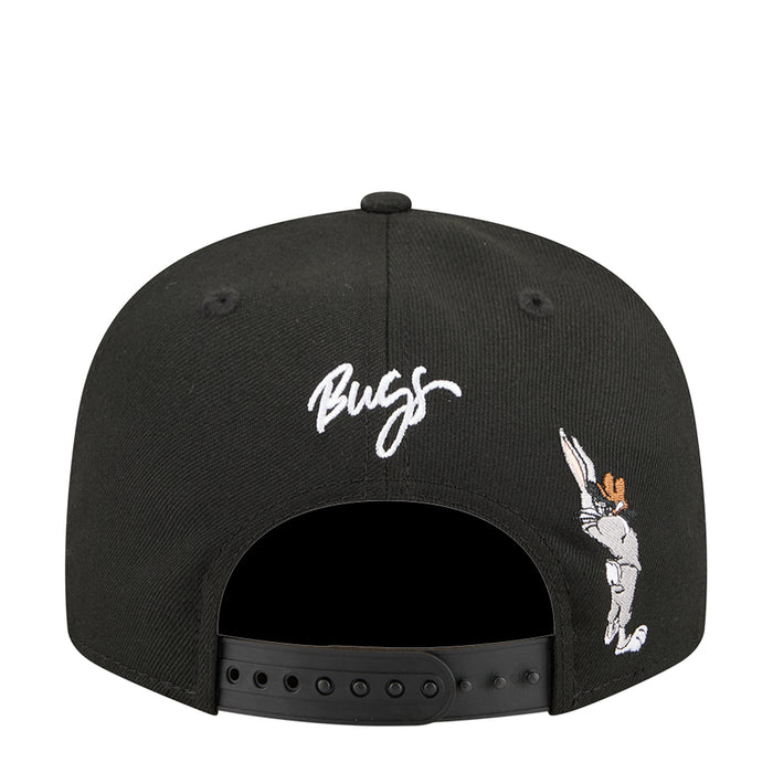 Black baseball cap with Bugs Bunny 'Bugs' script logo on front