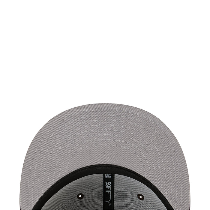 Light gray baseball cap with black inner label near crown