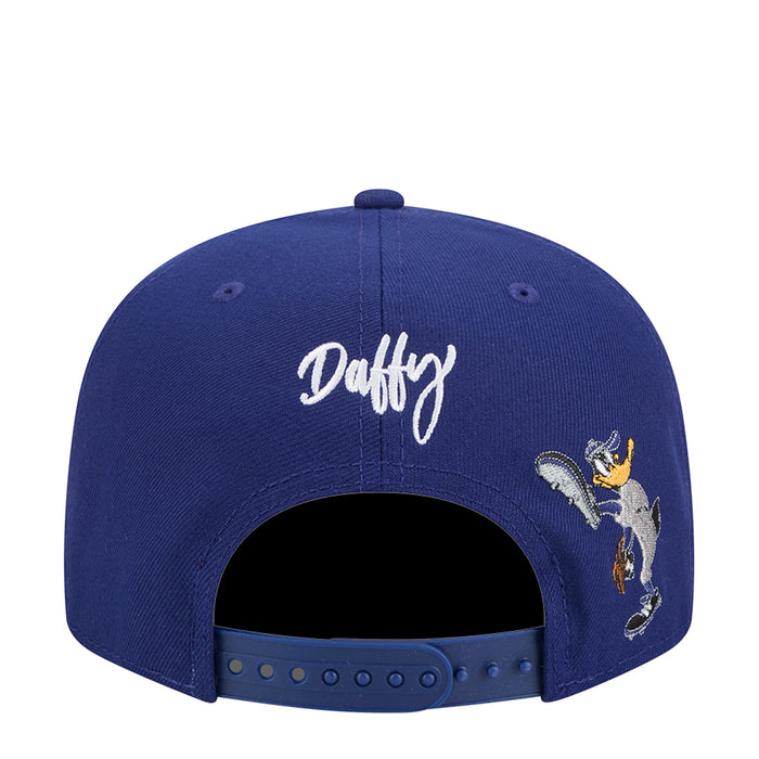 Navy baseball cap with 'Daffy' script and Daffy Duck embroidery, snapback