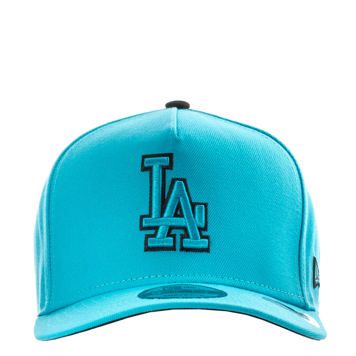Vice blue baseball cap with black LA embroidered logo on front