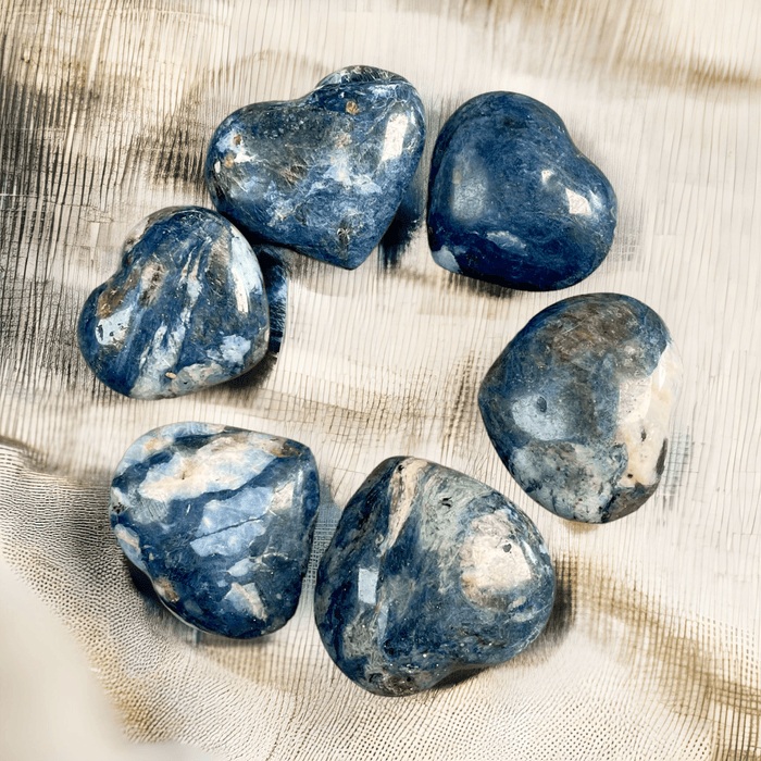 Dumortierite Crystal Hearts