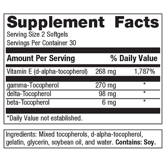 E Complex-1:1 by Metagenics Ingredients Label
