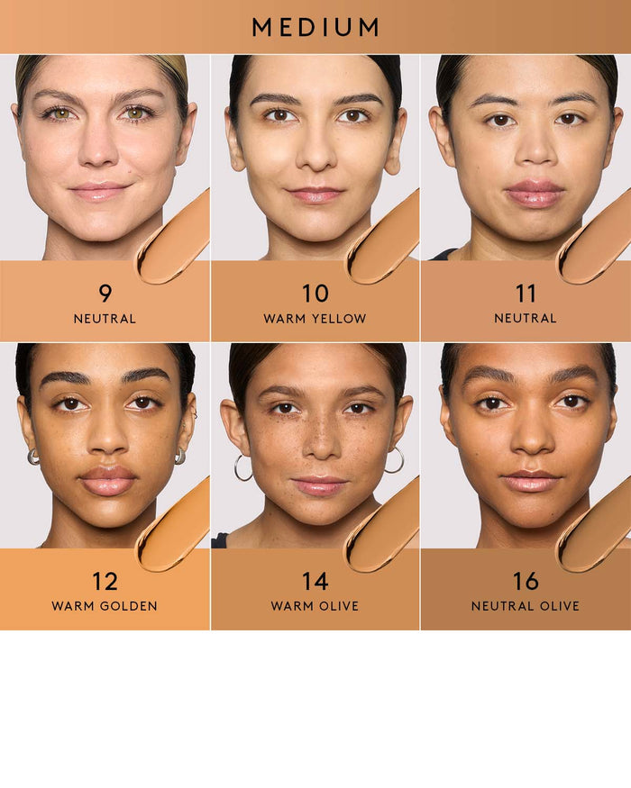 Medium skin tone shade family family.