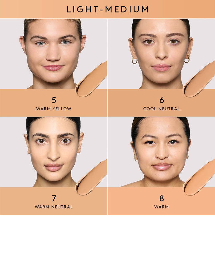 Light-medium skin tone shade family family.