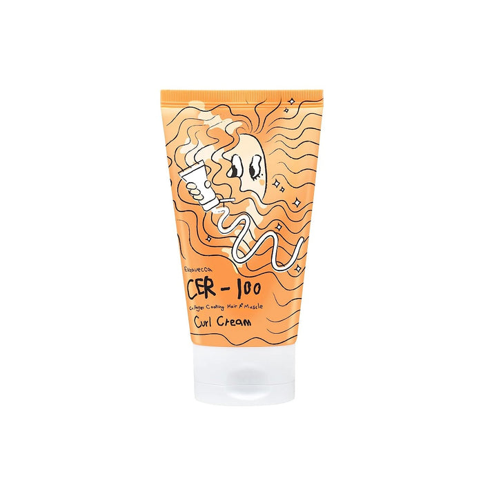 ELIZAVECCA CER-100 Collagen Coating Hair A+ Muscle Curl Cream enhances curls while providing deep nourishment and protection. Formulated with Hydrolyzed Collagen, Hydrolyzed Keratin, and a blend of natural oils like Argan Oil and Evening Primrose Oil, it strengthens hair, adds shine, and improves elasticity. Infused with botanical extracts, this lightweight cream hydrates and defines curls without weighing them down, leaving your hair soft, bouncy, and beautifully styled.
