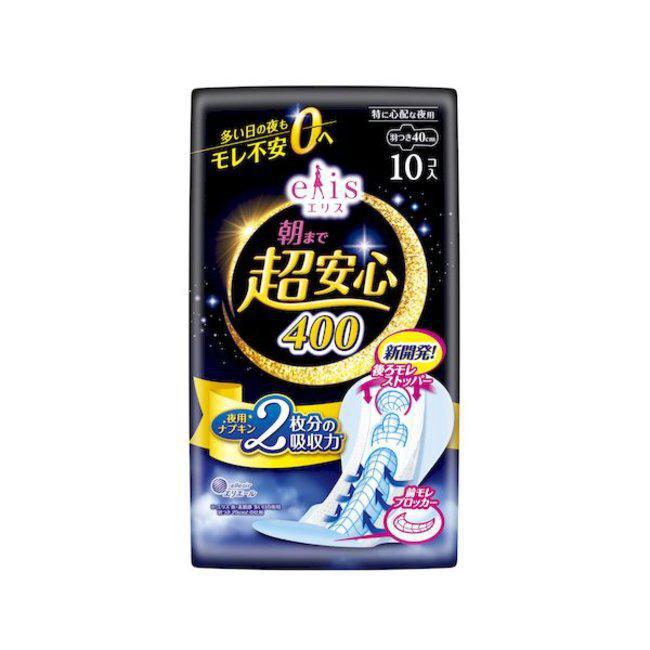 ELLEAIR ELIS ASAMADE CYOUANSHIN SANITARY NAPKIN VERY HEAVY OVERNIGHT 400 W/WING 10P