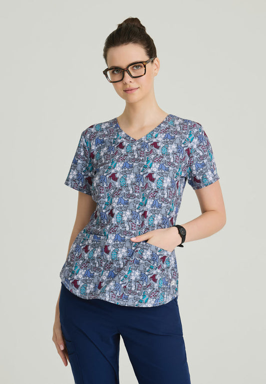 Essence Top - Perr Pattern - Grey's Anatomy Scrubs