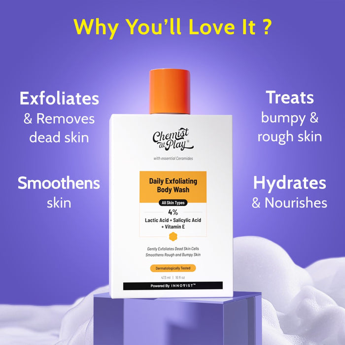 Exfoliating Body Wash with 1% Lactic Acid & 2% Salicylic Acid - 473 ml