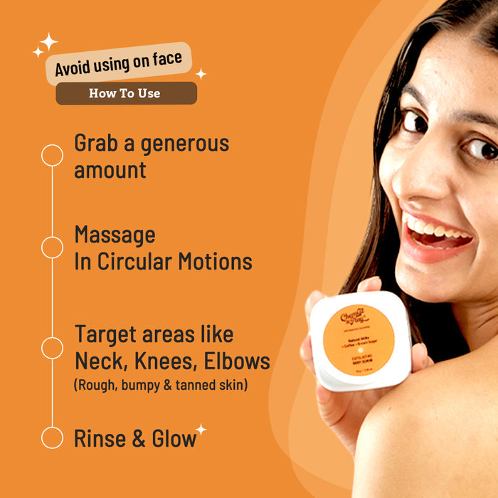 Exfoliation Essentials Set  | Exfoliating Body Scrub - 75 gm & AHA Body Lotion - 236 ml
