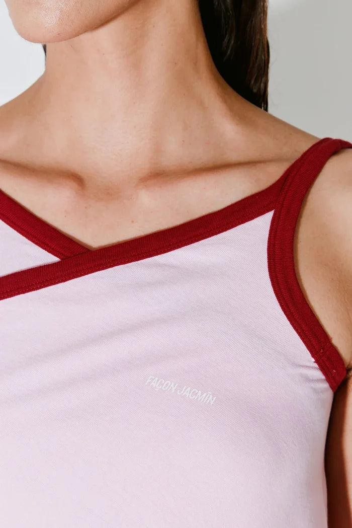 Façon Jacmin - Timothee Marcel Top - Light Pink/ Red - Tops - 61091000