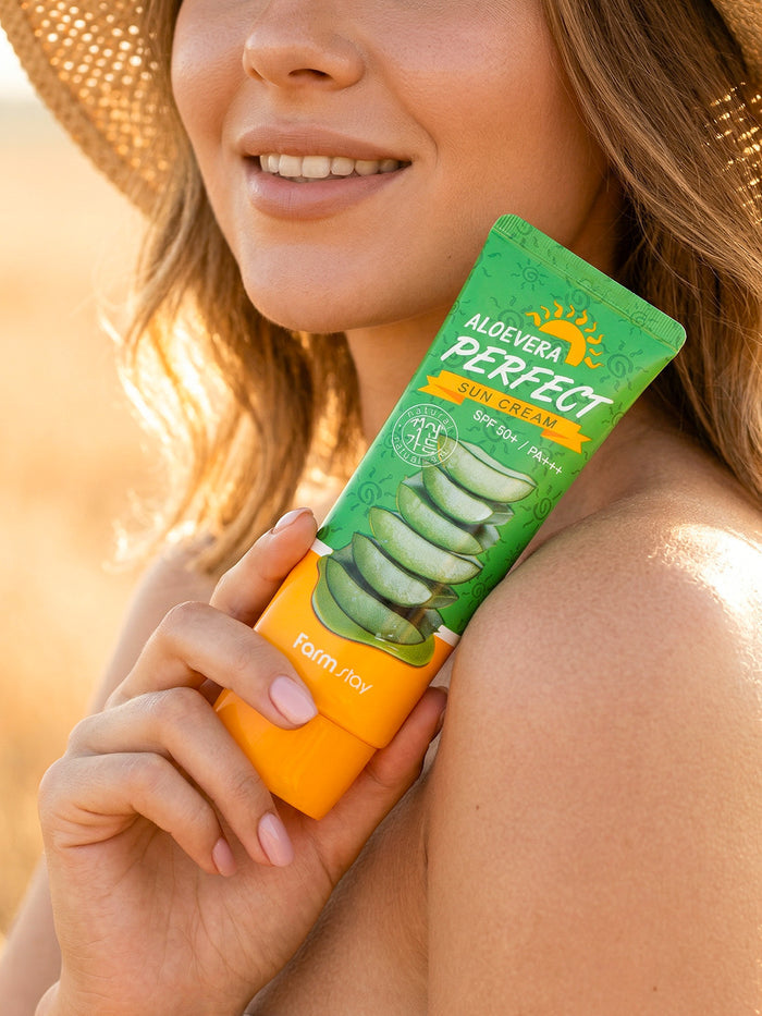 Farm Stay Aloevera Perfect Sun Cream Spf50