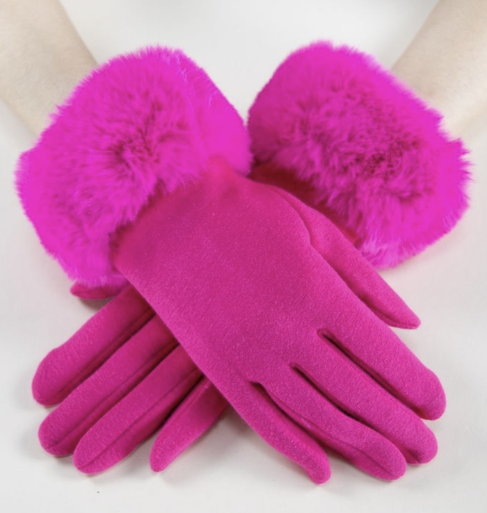 Faux Fur Cuff Gloves
