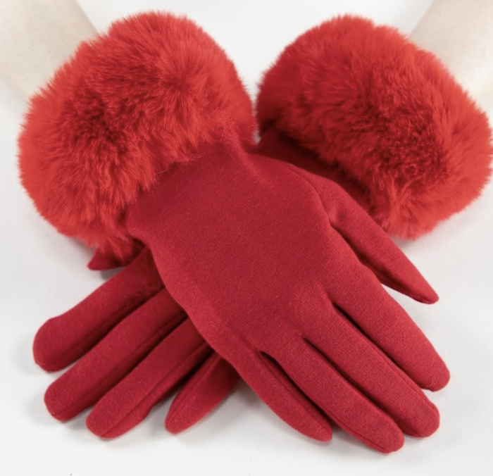 Faux Fur Cuff Gloves