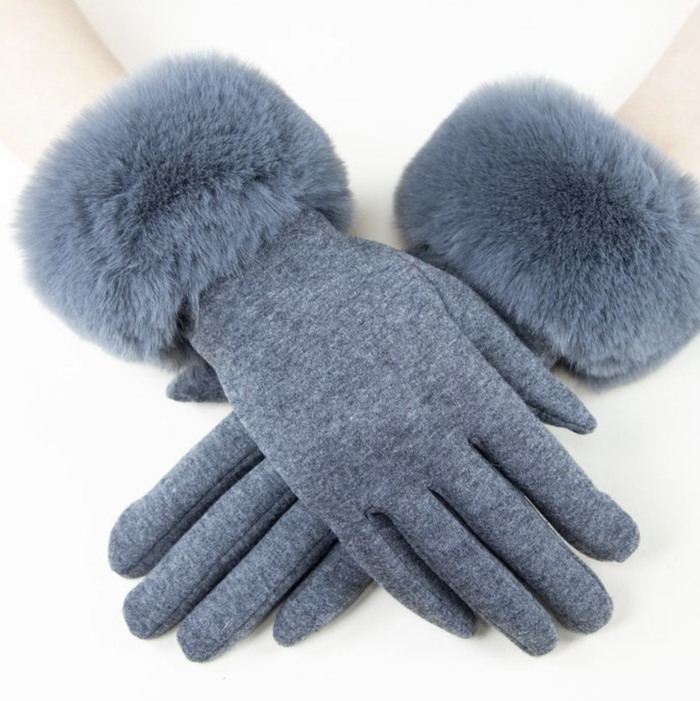Faux Fur Cuff Gloves