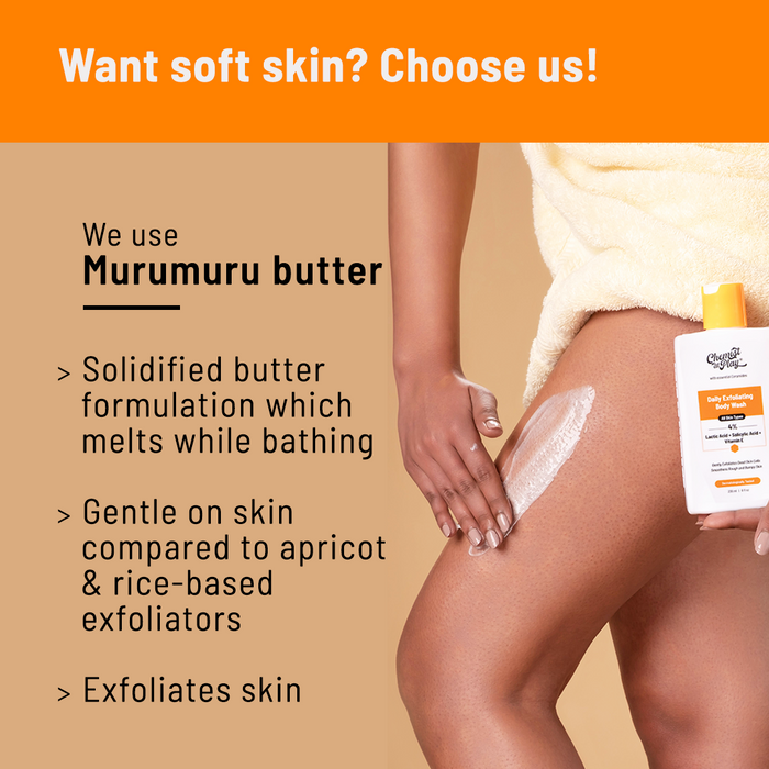 Feel Fresh! | Exfoliating Body Wash - 236 ml & Peach Underarm Roll On - 40 ml