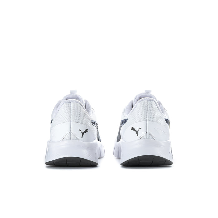 Men's white sneakers with Puma heel logo and dark outsole