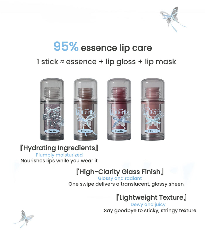 FLORTTE Twin Butterfly Collection Glossy Lip Gloss T5885