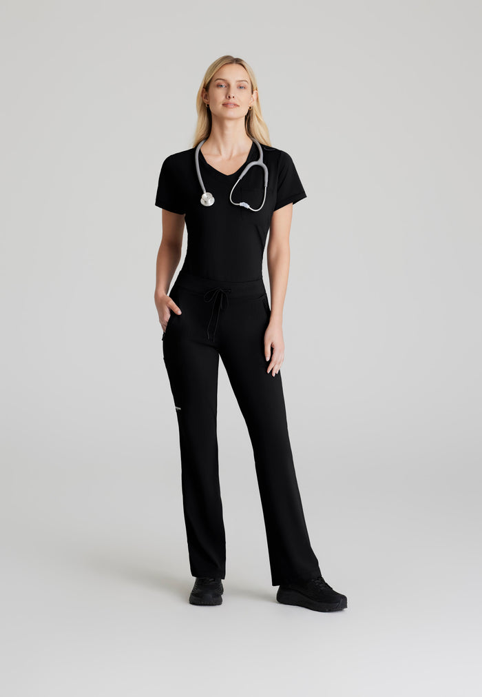 Flow Knit Top - Black - Grey's Anatomy Scrubs