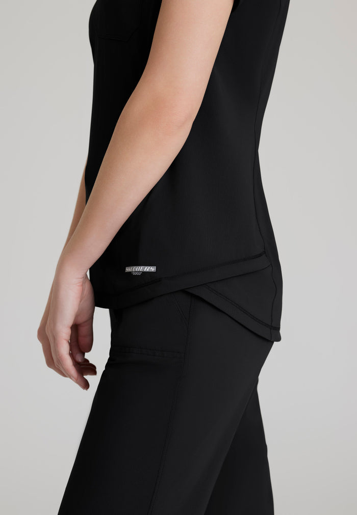 Flow Knit Top - Black - Grey's Anatomy Scrubs