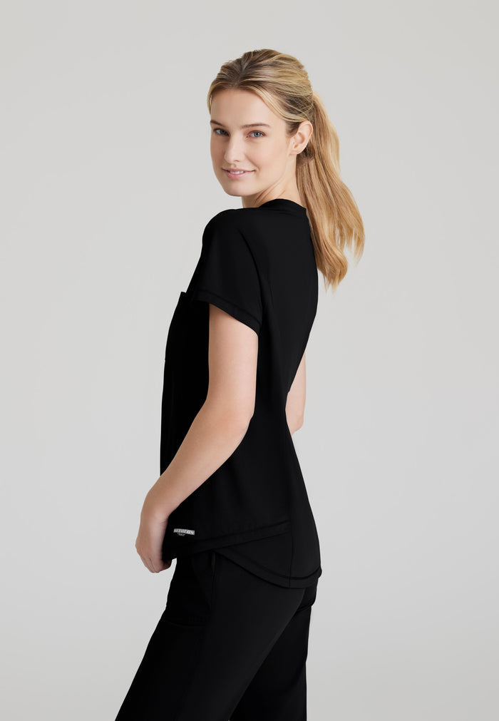 Flow Knit Top - Black - Grey's Anatomy Scrubs